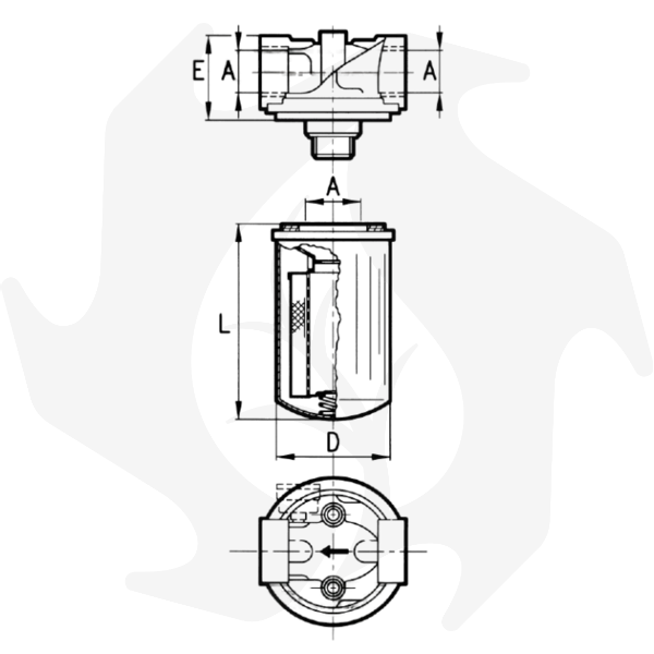 Cartuccia per filtro in linea Spin On filtrazione 60 micron - immagine 3