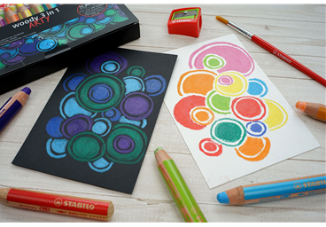 Stabilo Woody 3 in 1 – Matitone acquarellabile – 6 pezzi + Temperino – Pastel - immagine 4