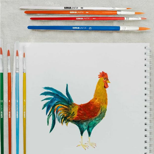 Pennello a punta piatta in nylon – Tinta Unita – Numero 04 - immagine 3